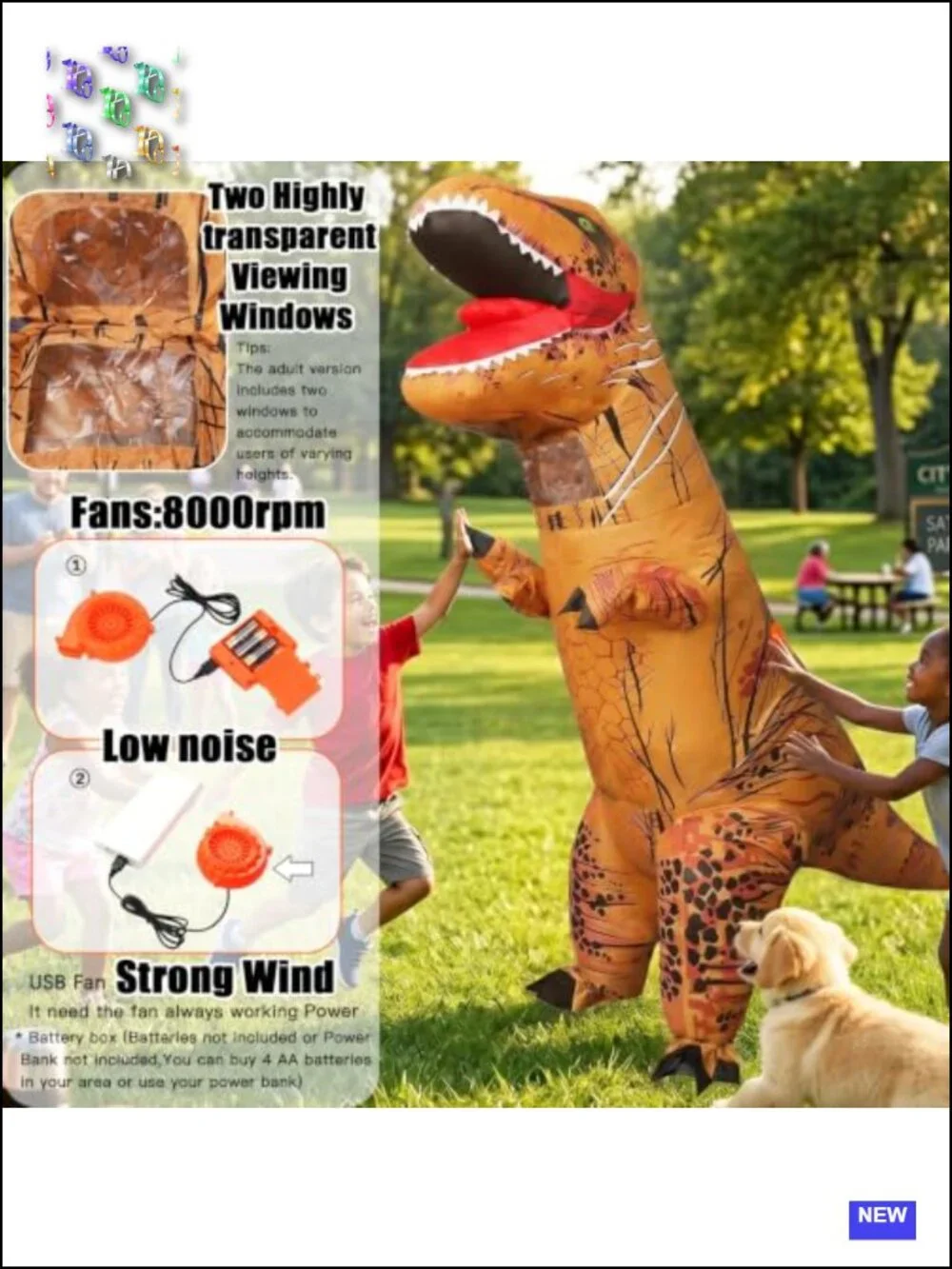 Inflatable Dinosaur Costume Kids Adults Blow Up Party Suit